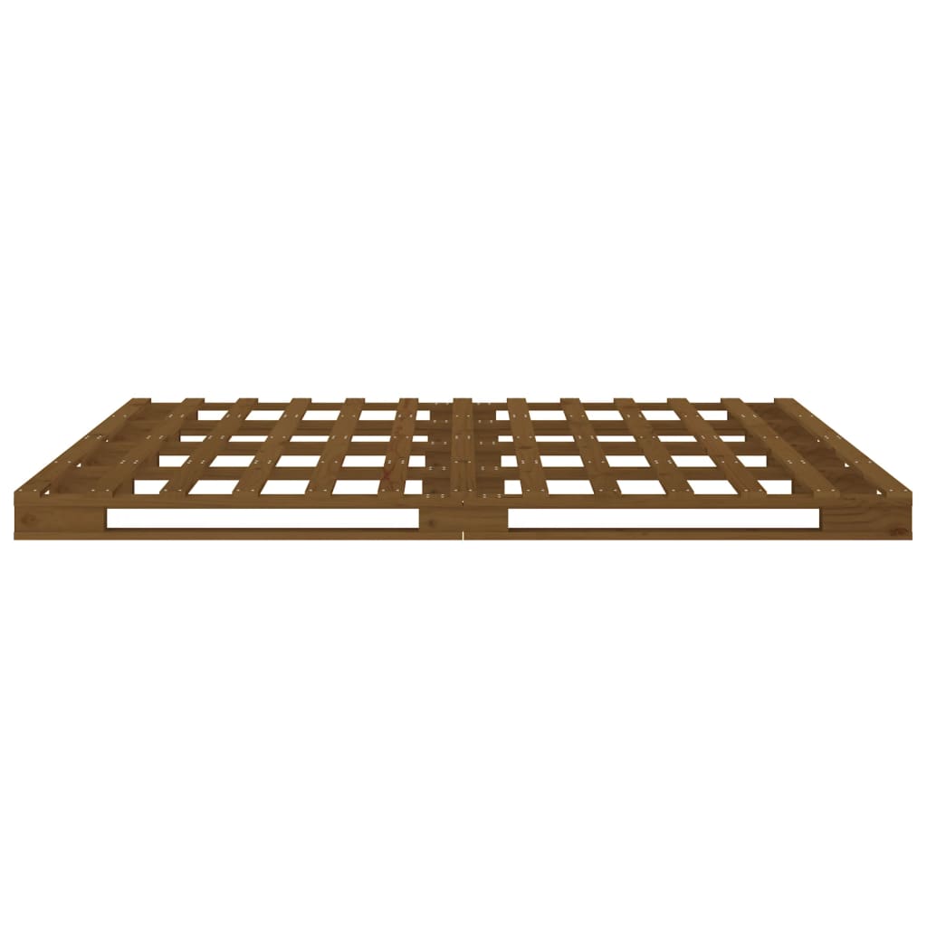 Palletbed massief grenenhout honingbruin 140x190 cm Bedden & bedframes | Creëer jouw Trendy Thuis | Gratis bezorgd & Retour | Trendy.nl