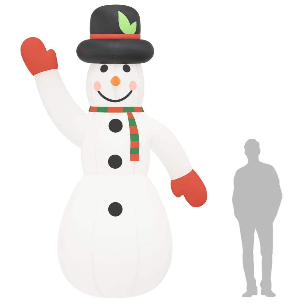 Sneeuwpop opblaasbaar met LED's 370 cm Kerstverlichting | Creëer jouw Trendy Thuis | Gratis bezorgd & Retour | Trendy.nl