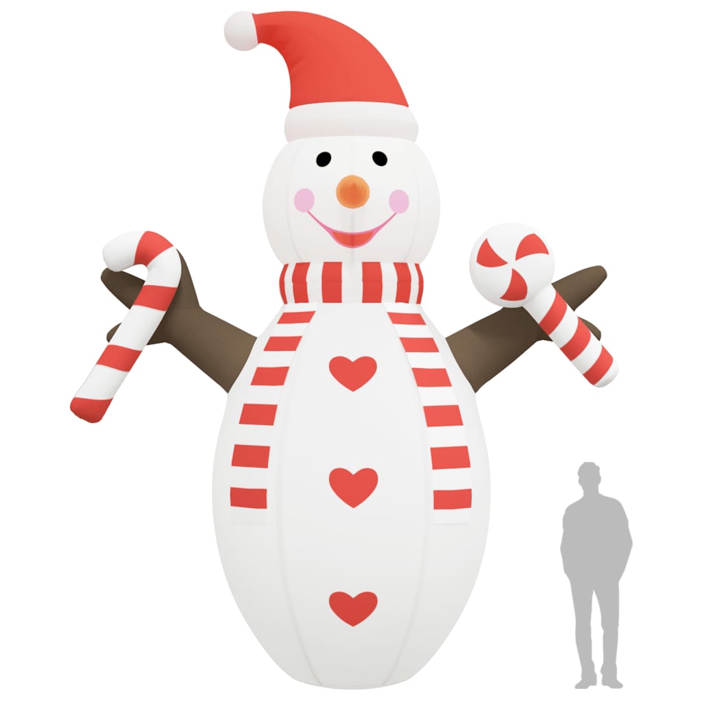 Sneeuwpop opblaasbaar met LED's 630 cm Kerstverlichting | Creëer jouw Trendy Thuis | Gratis bezorgd & Retour | Trendy.nl