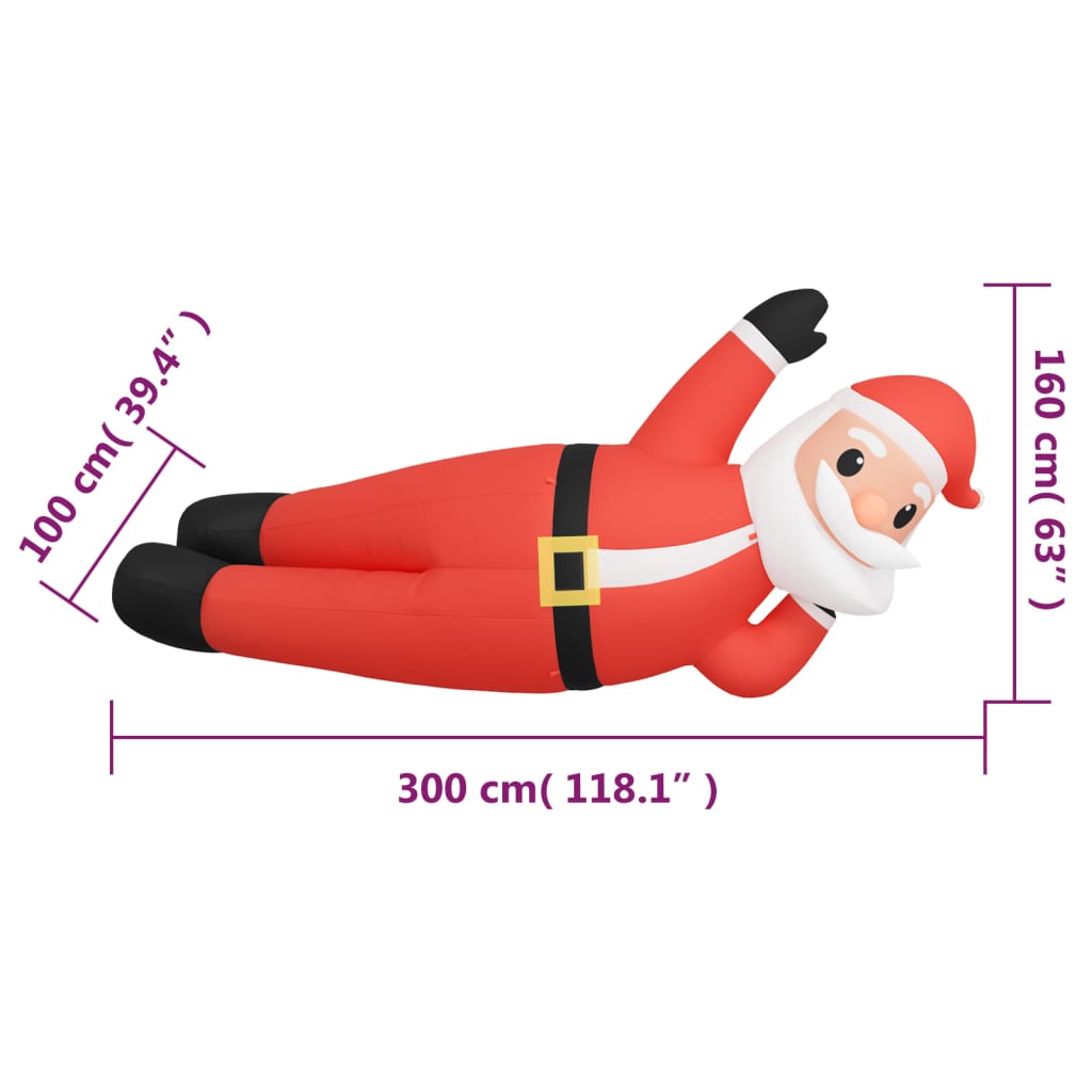 Kerstman opblaasbaar LED 160 cm Kerstverlichting | Creëer jouw Trendy Thuis | Gratis bezorgd & Retour | Trendy.nl