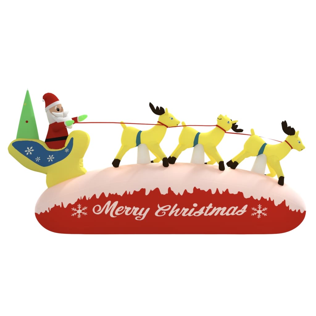 Kerstdecoratie kerstman en rendieren opblaasbaar LED 145 cm Kerstverlichting | Creëer jouw Trendy Thuis | Gratis bezorgd & Retour | Trendy.nl