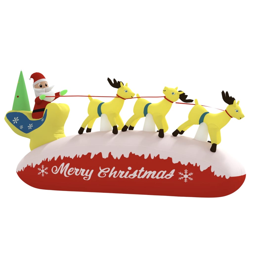 Kerstdecoratie kerstman en rendieren opblaasbaar LED 145 cm Kerstverlichting | Creëer jouw Trendy Thuis | Gratis bezorgd & Retour | Trendy.nl