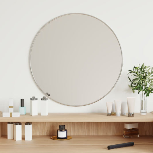 Wandspiegel rond Ø50 cm zilverkleurig Spiegels | Creëer jouw Trendy Thuis | Gratis bezorgd & Retour | Trendy.nl