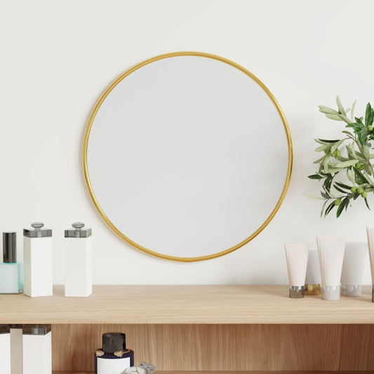 Wandspiegel rond Ø30 cm goudkleurig Spiegels | Creëer jouw Trendy Thuis | Gratis bezorgd & Retour | Trendy.nl