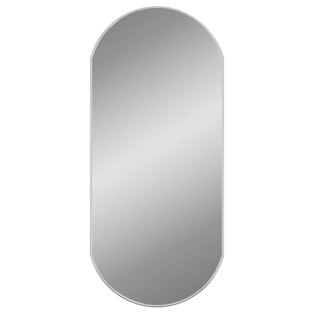 Wandspiegel 90x40 cm ovaal zilverkleurig Spiegels | Creëer jouw Trendy Thuis | Gratis bezorgd & Retour | Trendy.nl
