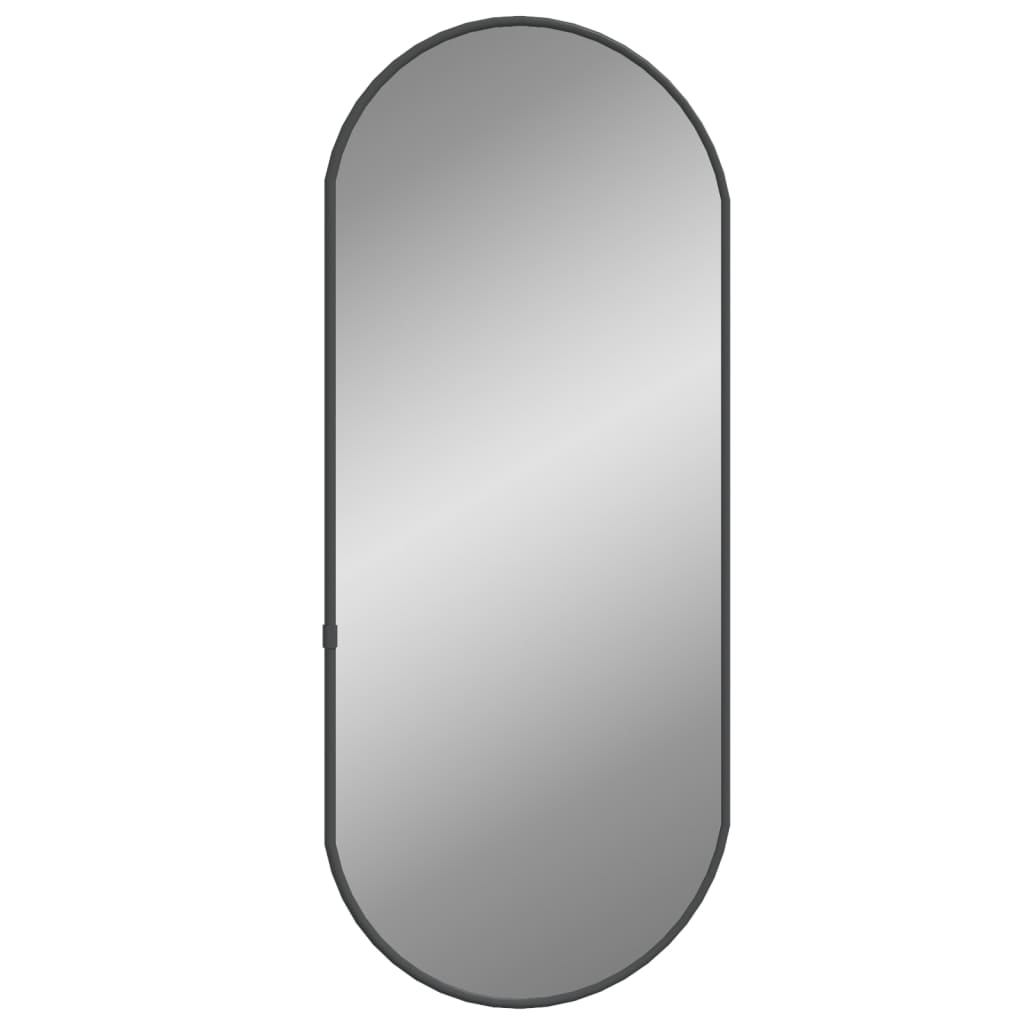 Wandspiegel 60x25 cm ovaal zwart Spiegels | Creëer jouw Trendy Thuis | Gratis bezorgd & Retour | Trendy.nl