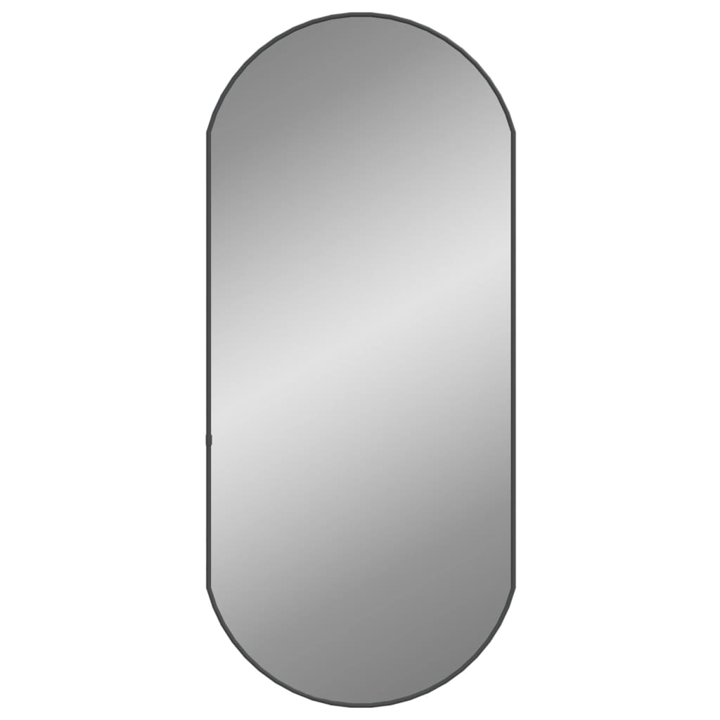 Wandspiegel 90x40 cm ovaal zwart Spiegels | Creëer jouw Trendy Thuis | Gratis bezorgd & Retour | Trendy.nl