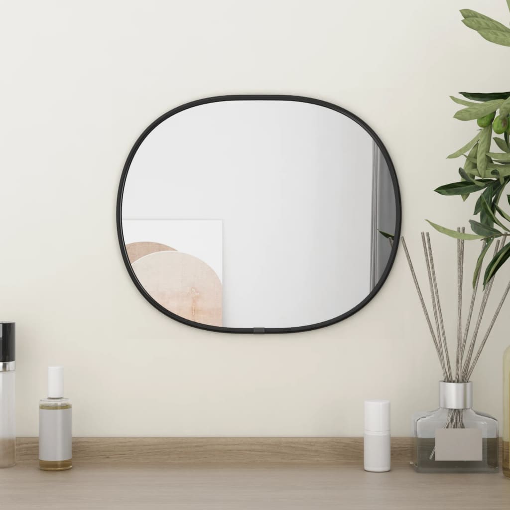 Wandspiegel 30x25 cm zwart Spiegels | Creëer jouw Trendy Thuis | Gratis bezorgd & Retour | Trendy.nl