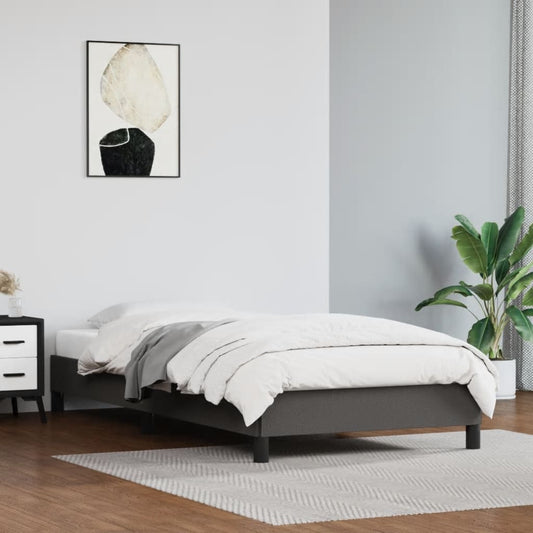 Bedframe kunstleer grijs 90x190 cm Bedden & bedframes | Creëer jouw Trendy Thuis | Gratis bezorgd & Retour | Trendy.nl