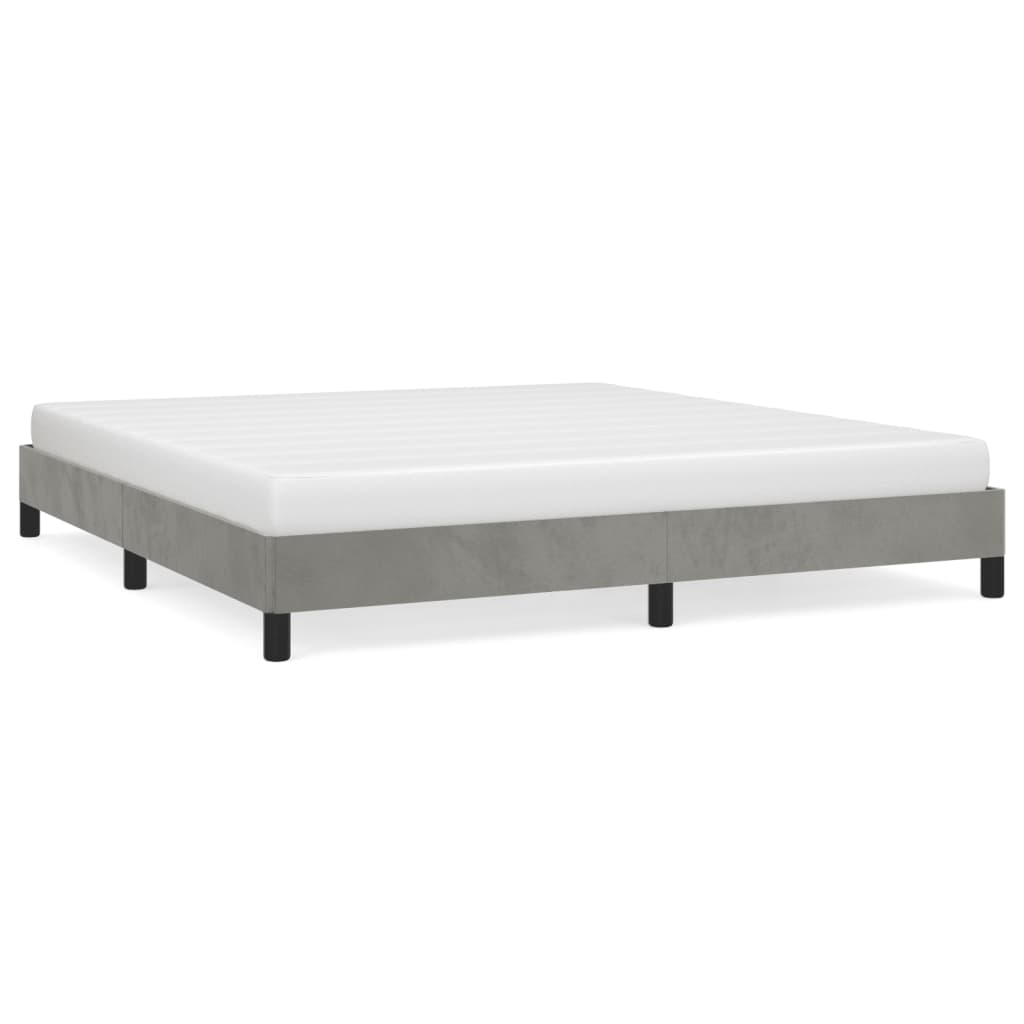 Bedframe fluweel lichtgrijs 180x200 cm Bedden & bedframes | Creëer jouw Trendy Thuis | Gratis bezorgd & Retour | Trendy.nl