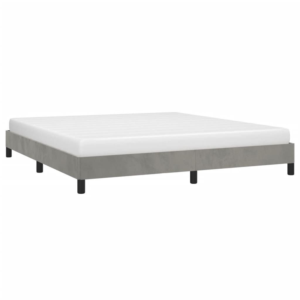 Bedframe fluweel lichtgrijs 180x200 cm Bedden & bedframes | Creëer jouw Trendy Thuis | Gratis bezorgd & Retour | Trendy.nl