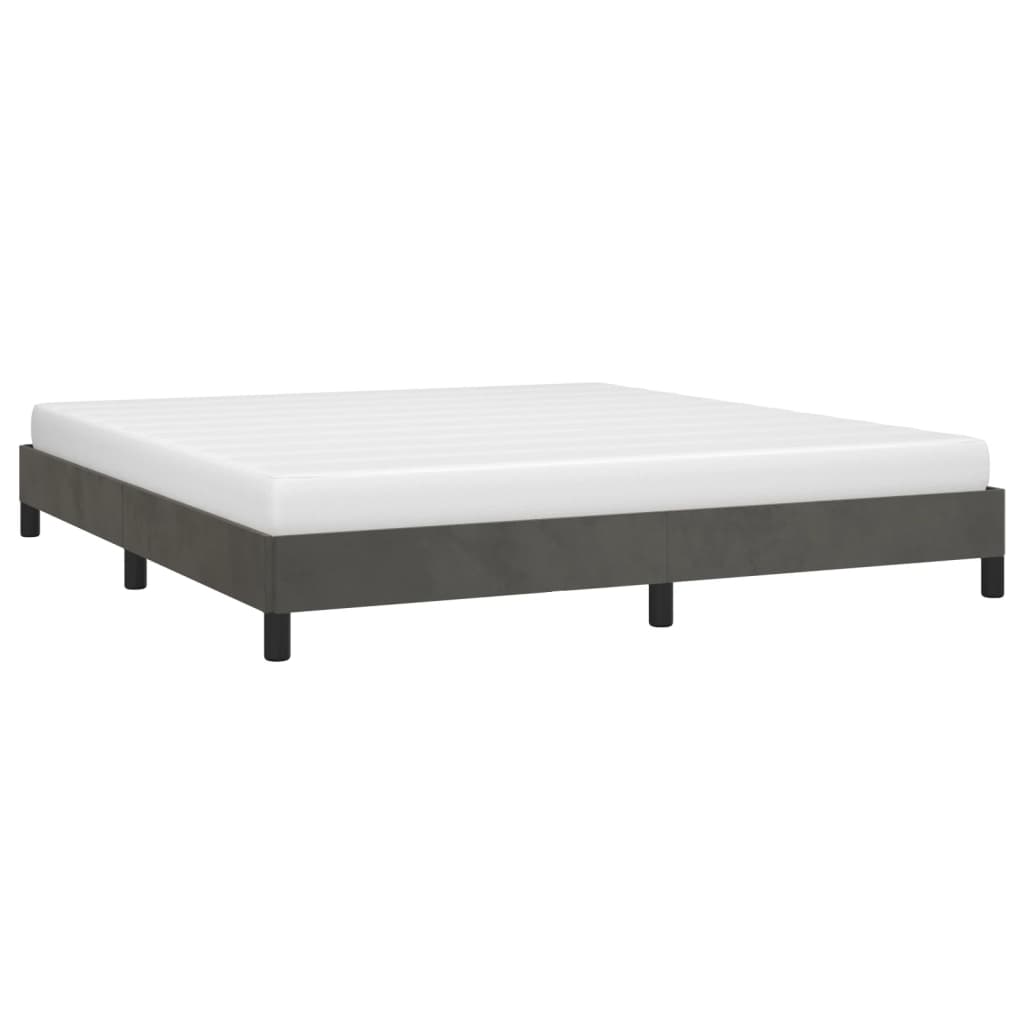 Bedframe fluweel donkergrijs 180x200 cm Bedden & bedframes | Creëer jouw Trendy Thuis | Gratis bezorgd & Retour | Trendy.nl