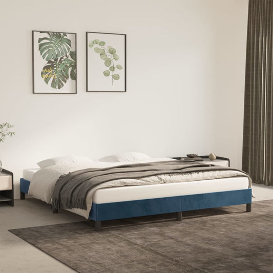 Bedframe fluweel donkerblauw 180x200 cm Bedden & bedframes | Creëer jouw Trendy Thuis | Gratis bezorgd & Retour | Trendy.nl