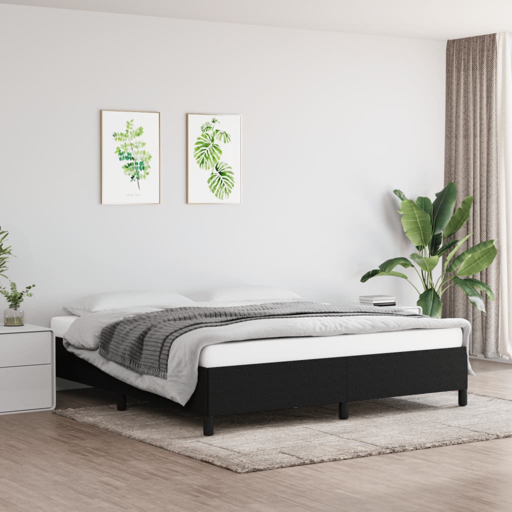 Bedframe stof zwart 180x200 cm Bedden & bedframes | Creëer jouw Trendy Thuis | Gratis bezorgd & Retour | Trendy.nl