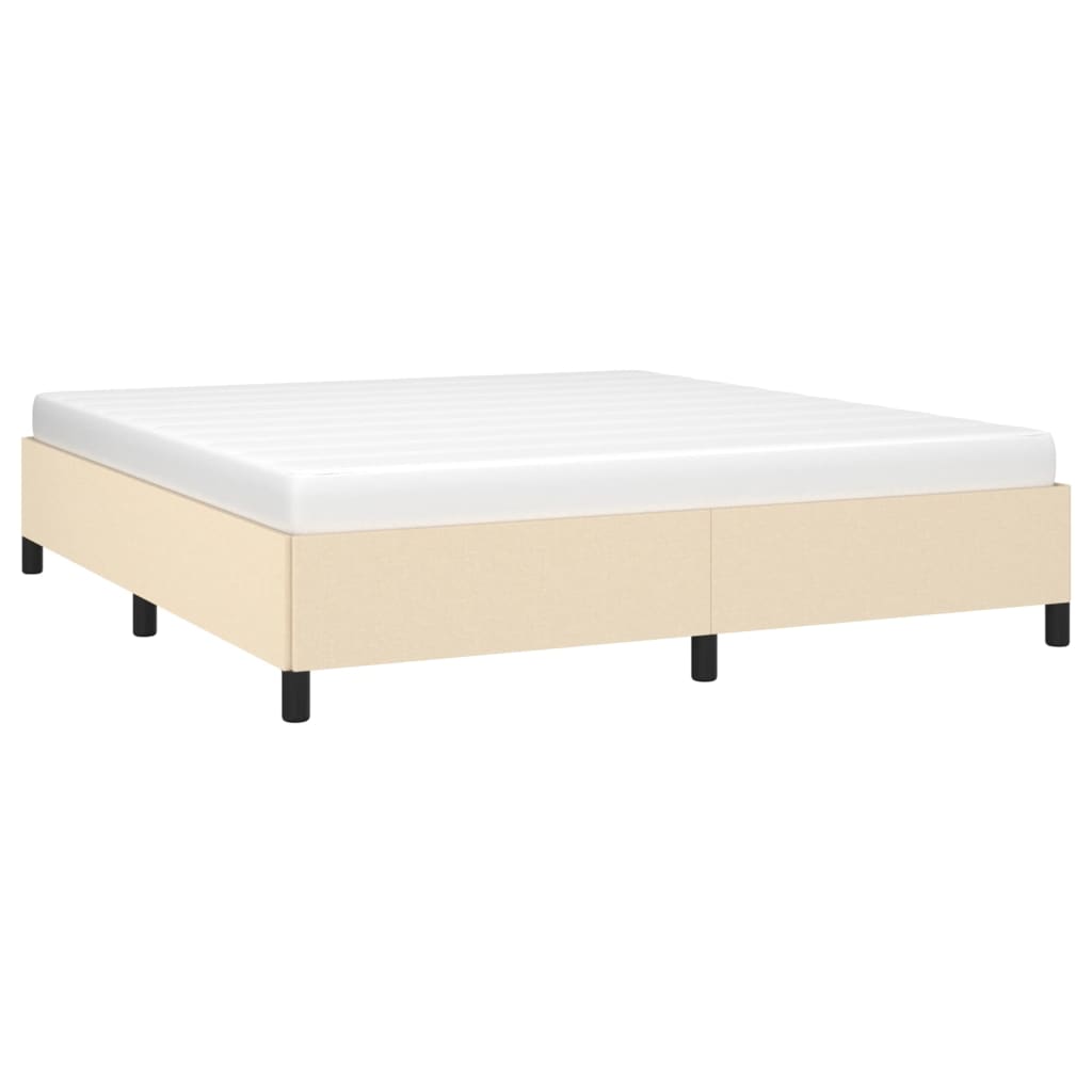 Bedframe stof crèmekleurig 180x200 cm Bedden & bedframes | Creëer jouw Trendy Thuis | Gratis bezorgd & Retour | Trendy.nl