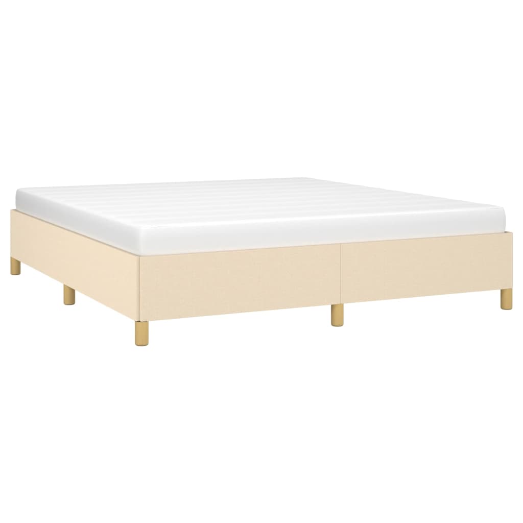 Bedframe stof crèmekleurig 180x200 cm Bedden & bedframes | Creëer jouw Trendy Thuis | Gratis bezorgd & Retour | Trendy.nl