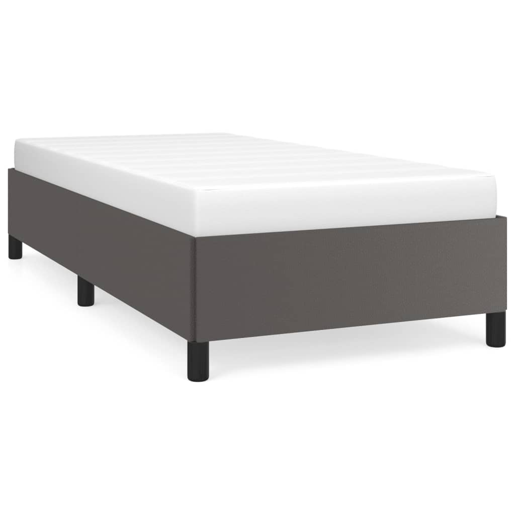 Bedframe kunstleer grijs 90x190 cm Bedden & bedframes | Creëer jouw Trendy Thuis | Gratis bezorgd & Retour | Trendy.nl