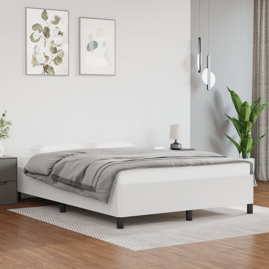 Bedframe kunstleer wit 140x200 cm Bedden & bedframes | Creëer jouw Trendy Thuis | Gratis bezorgd & Retour | Trendy.nl