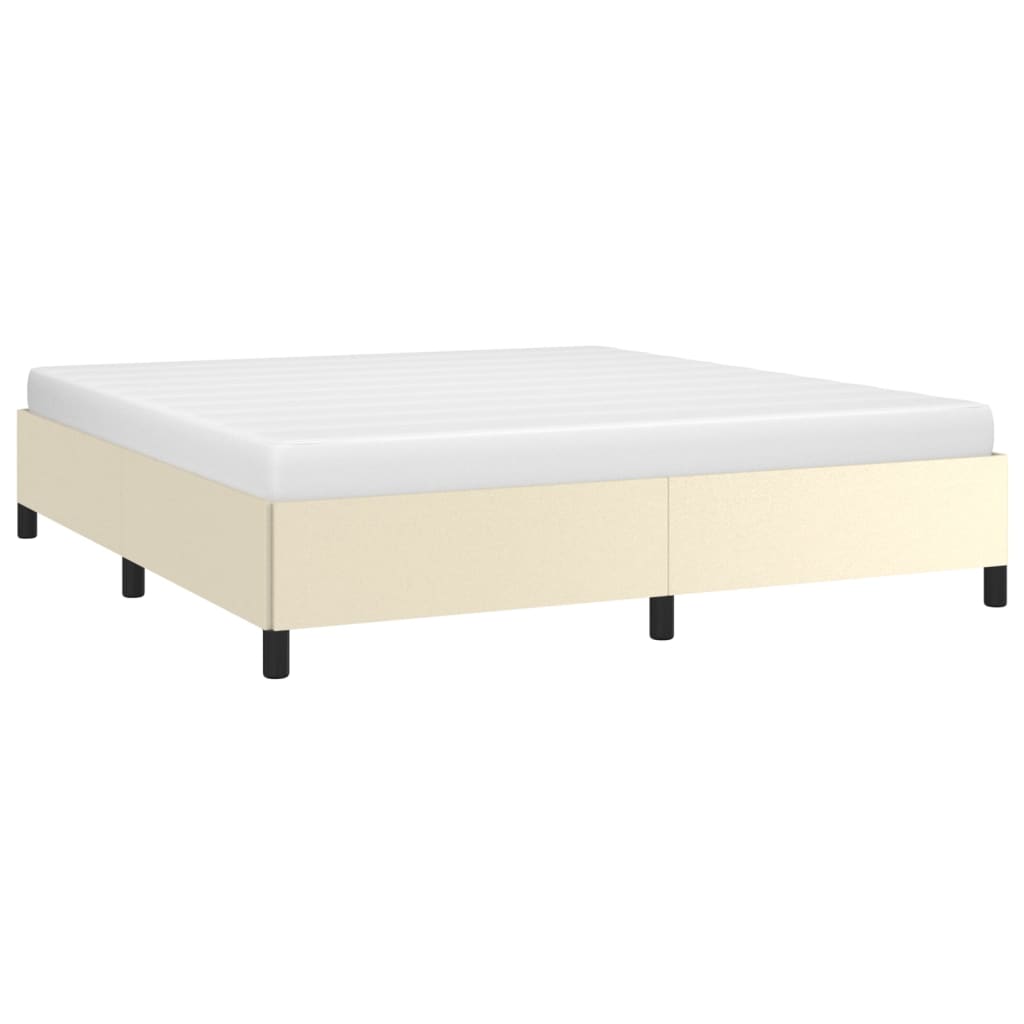 Bedframe kunstleer crèmekleurig 180x200 cm Bedden & bedframes | Creëer jouw Trendy Thuis | Gratis bezorgd & Retour | Trendy.nl