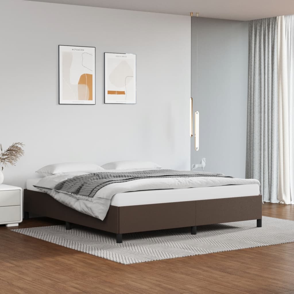 Bedframe kunstleer bruin 180x200 cm Bedden & bedframes | Creëer jouw Trendy Thuis | Gratis bezorgd & Retour | Trendy.nl