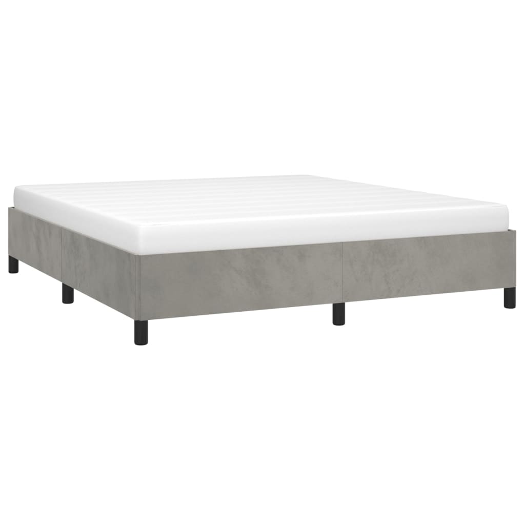 Bedframe fluweel lichtgrijs 180x200 cm Bedden & bedframes | Creëer jouw Trendy Thuis | Gratis bezorgd & Retour | Trendy.nl