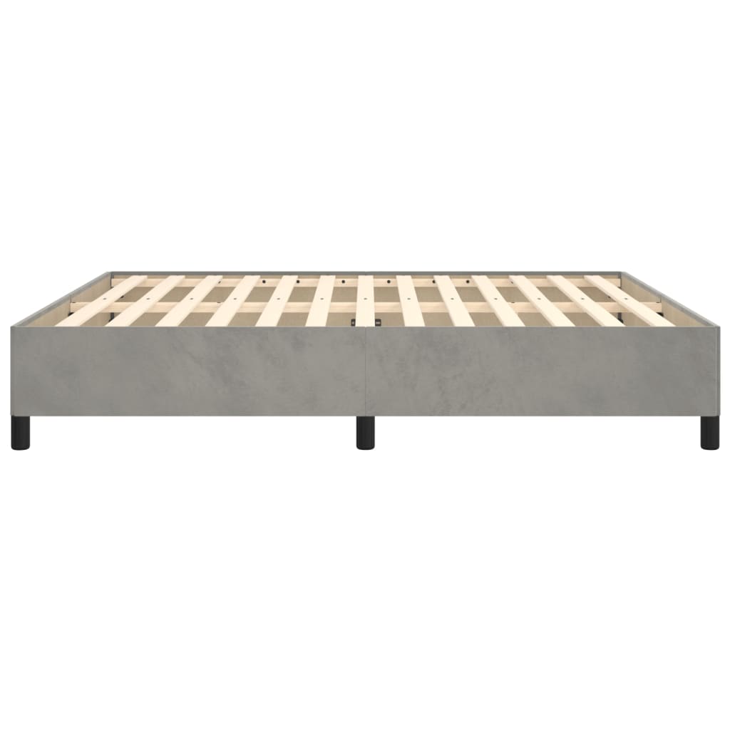 Bedframe fluweel lichtgrijs 180x200 cm Bedden & bedframes | Creëer jouw Trendy Thuis | Gratis bezorgd & Retour | Trendy.nl