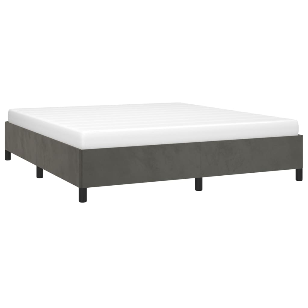 Bedframe fluweel donkergrijs 180x200 cm Bedden & bedframes | Creëer jouw Trendy Thuis | Gratis bezorgd & Retour | Trendy.nl