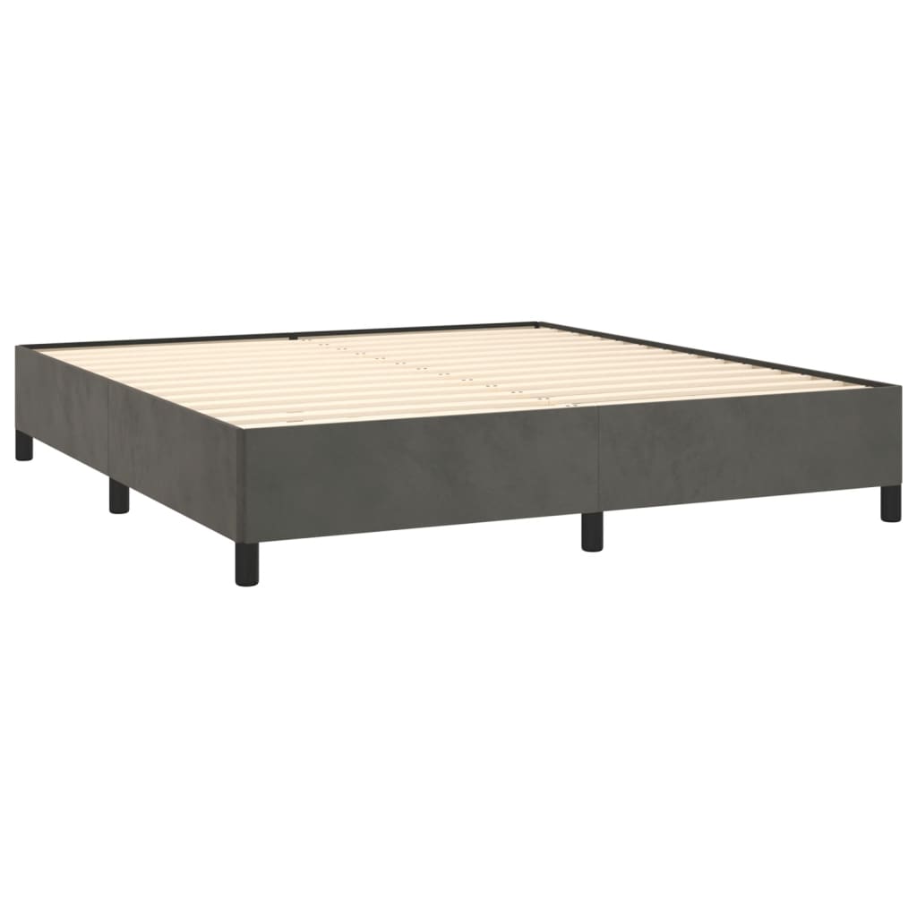 Bedframe fluweel donkergrijs 180x200 cm Bedden & bedframes | Creëer jouw Trendy Thuis | Gratis bezorgd & Retour | Trendy.nl