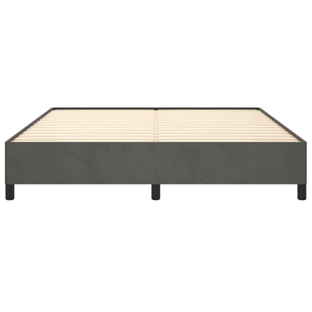 Bedframe fluweel donkergrijs 180x200 cm Bedden & bedframes | Creëer jouw Trendy Thuis | Gratis bezorgd & Retour | Trendy.nl