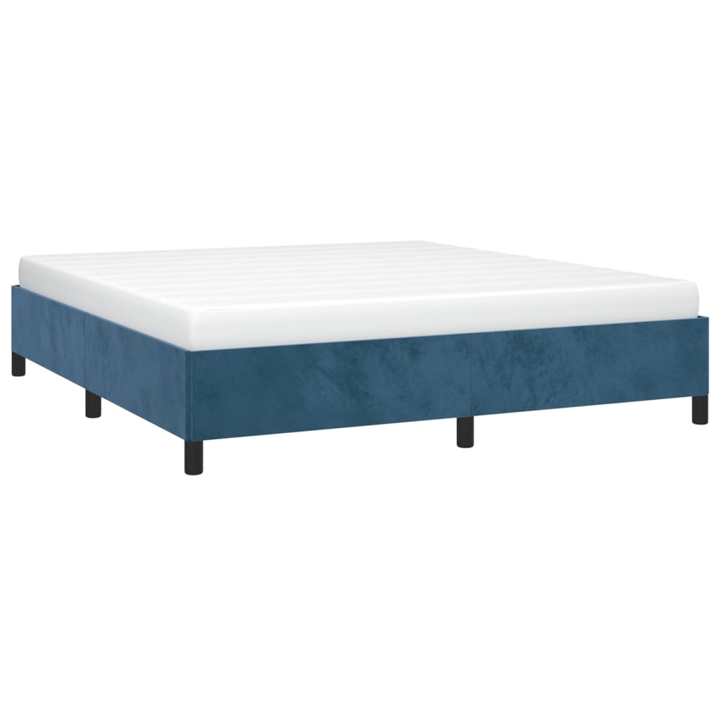 Bedframe fluweel donkerblauw 180x200 cm Bedden & bedframes | Creëer jouw Trendy Thuis | Gratis bezorgd & Retour | Trendy.nl