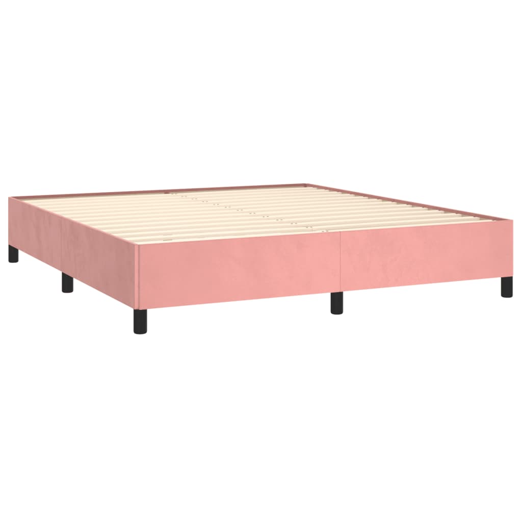 Bedframe fluweel roze 180x200 cm Bedden & bedframes | Creëer jouw Trendy Thuis | Gratis bezorgd & Retour | Trendy.nl