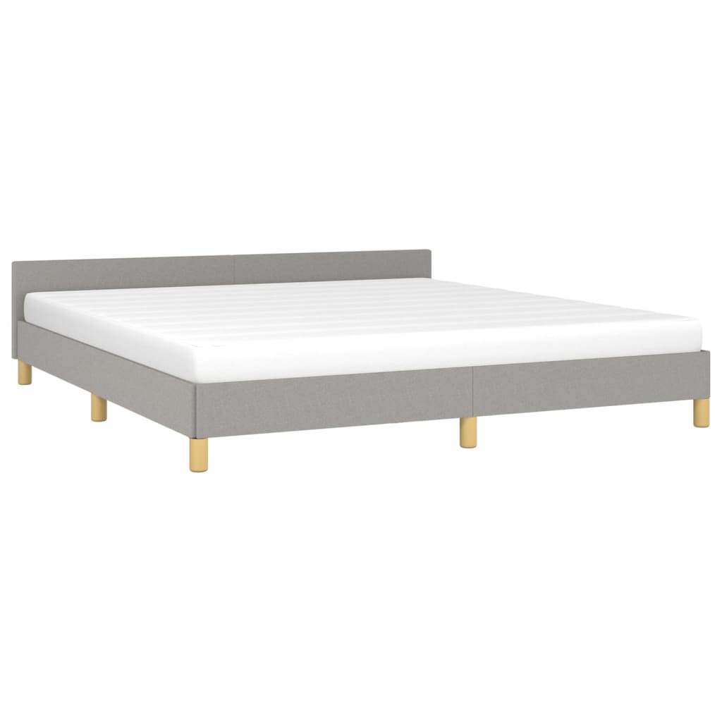 Bedframe met hoofdeinde stof lichtgrijs 180x200 cm Bedden & bedframes | Creëer jouw Trendy Thuis | Gratis bezorgd & Retour | Trendy.nl