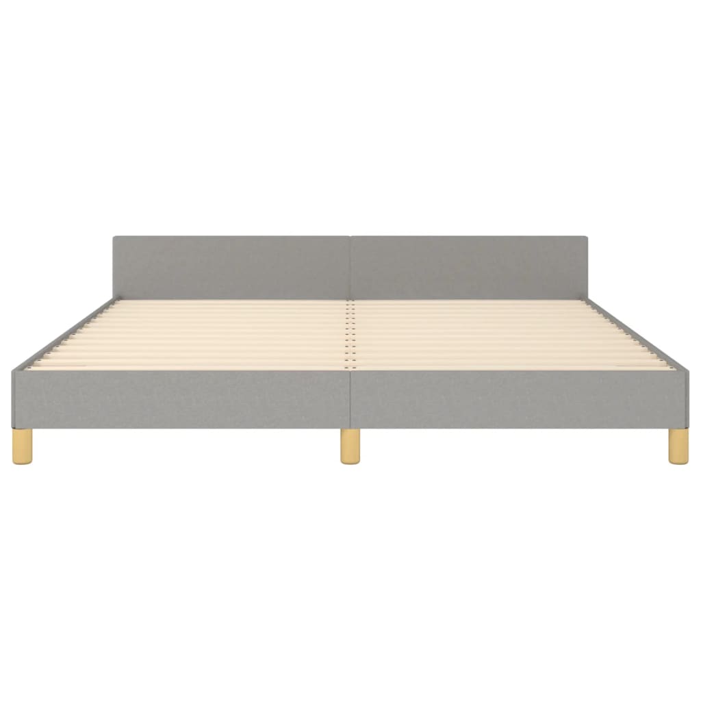 Bedframe met hoofdeinde stof lichtgrijs 180x200 cm Bedden & bedframes | Creëer jouw Trendy Thuis | Gratis bezorgd & Retour | Trendy.nl