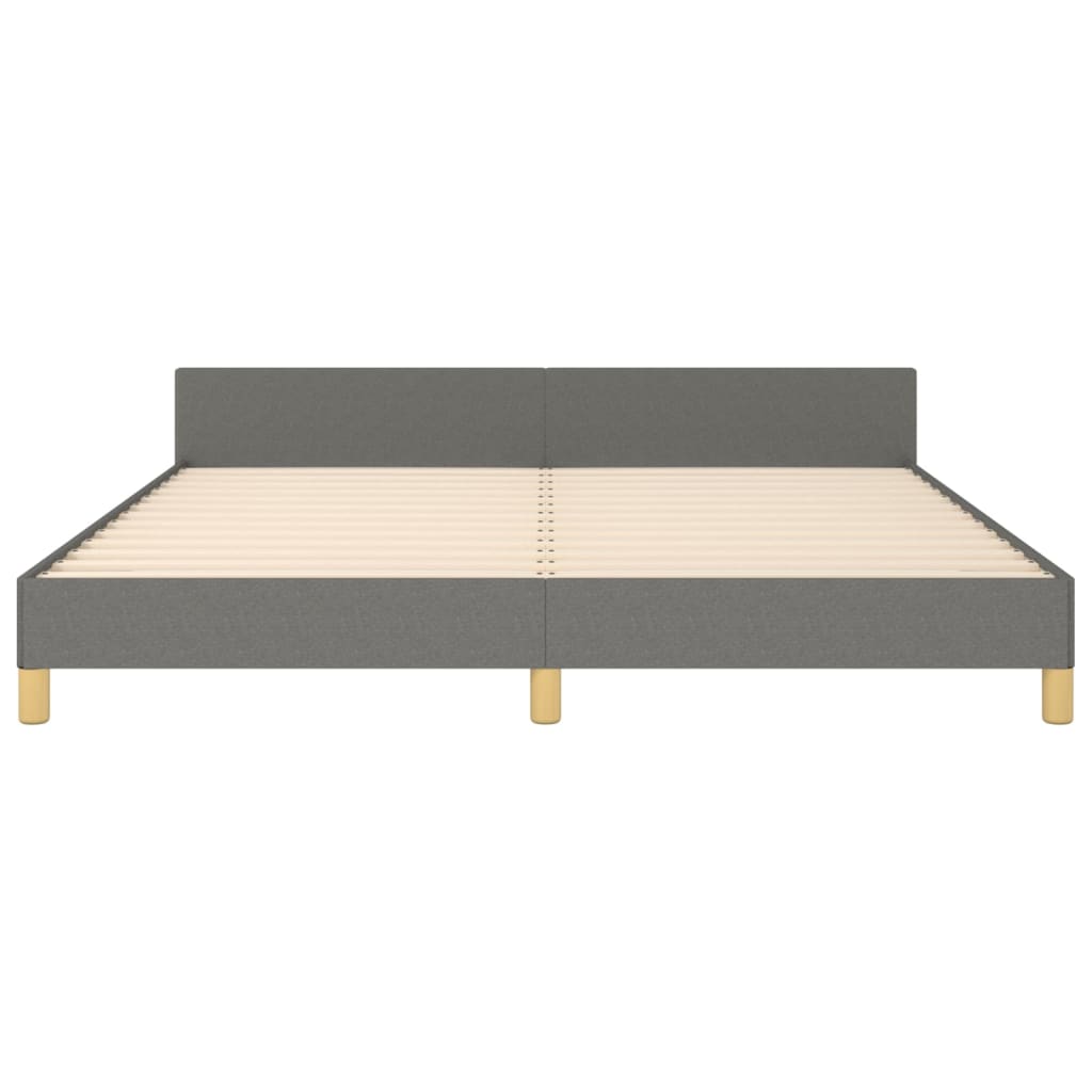 Bedframe met hoofdeinde stof donkergrijs 180x200 cm Bedden & bedframes | Creëer jouw Trendy Thuis | Gratis bezorgd & Retour | Trendy.nl