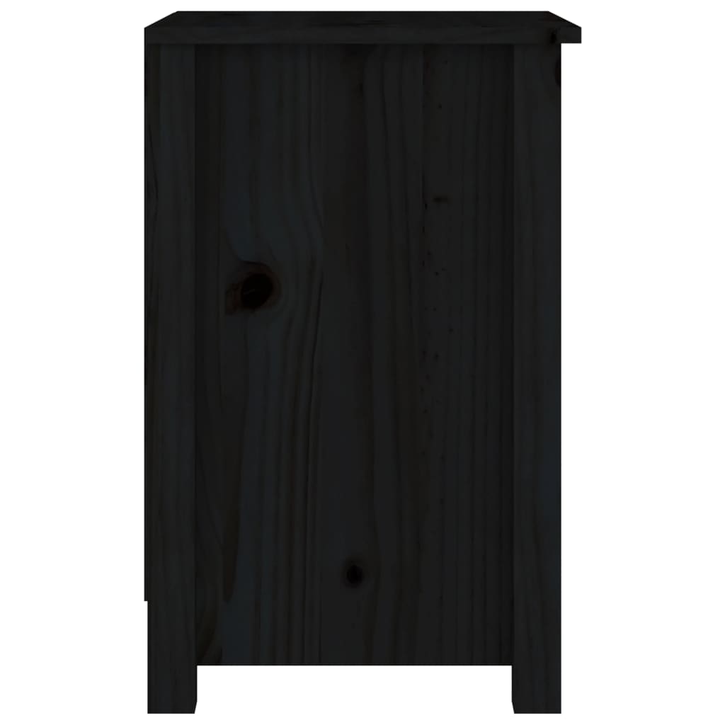 Nachtkastje 40x35x55 cm massief grenenhout zwart Nachtkastjes | Creëer jouw Trendy Thuis | Gratis bezorgd & Retour | Trendy.nl