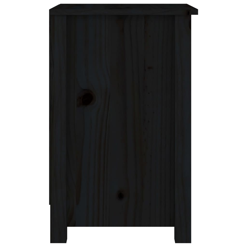 Nachtkastjes 2 st 40x35x55 cm massief grenenhout zwart Nachtkastjes | Creëer jouw Trendy Thuis | Gratis bezorgd & Retour | Trendy.nl