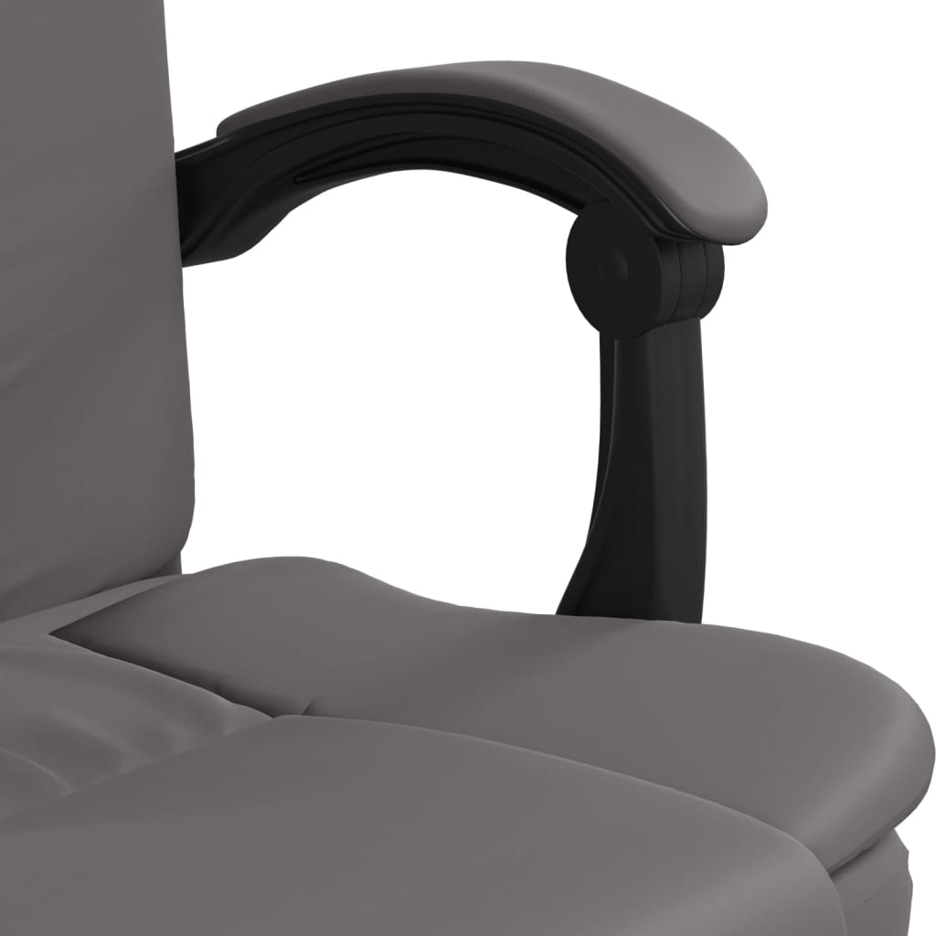 Kantoorstoel verstelbaar kunstleer grijs
