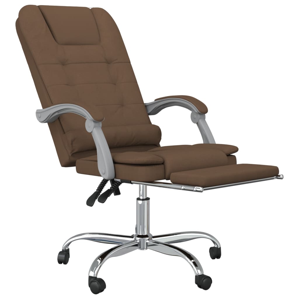 Kantoorstoel massage verstelbaar stof bruin