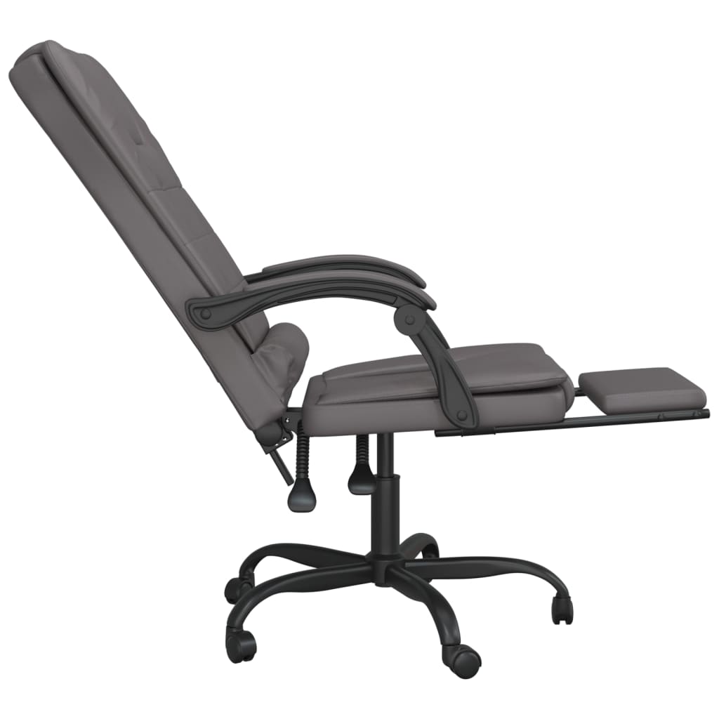 Kantoorstoel massage verstelbaar kunstleer grijs