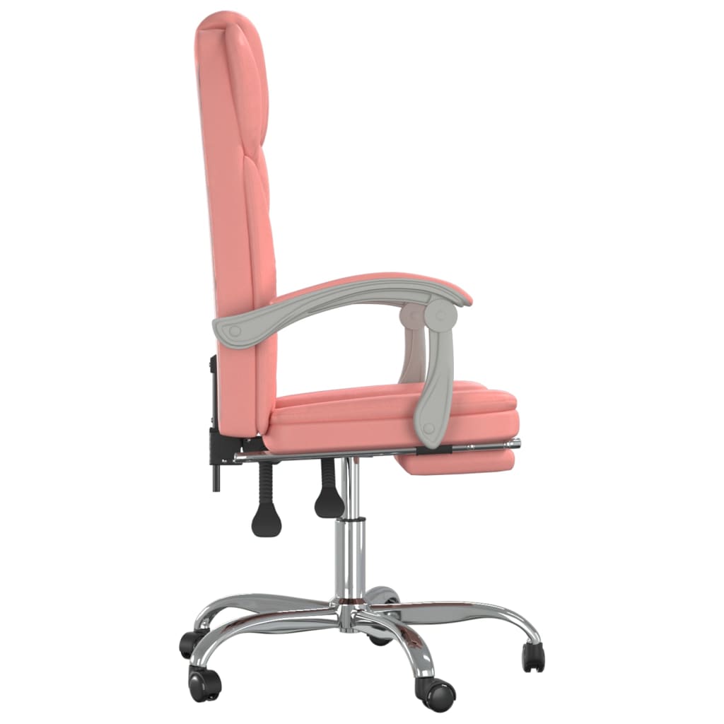 Kantoorstoel verstelbaar kunstleer roze
