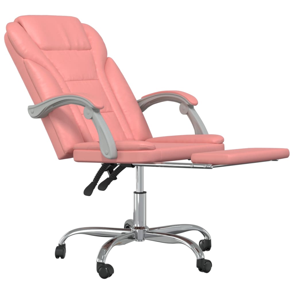 Kantoorstoel verstelbaar kunstleer roze