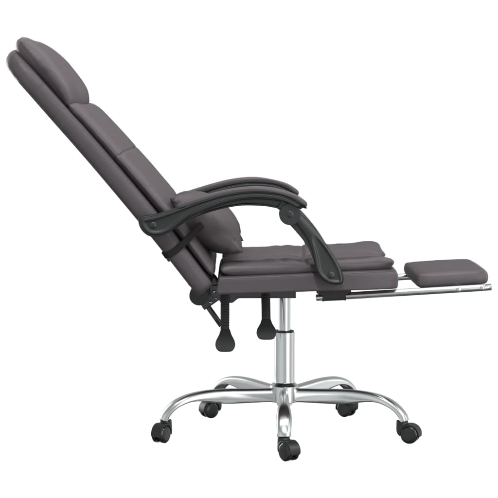Kantoorstoel massage verstelbaar kunstleer grijs