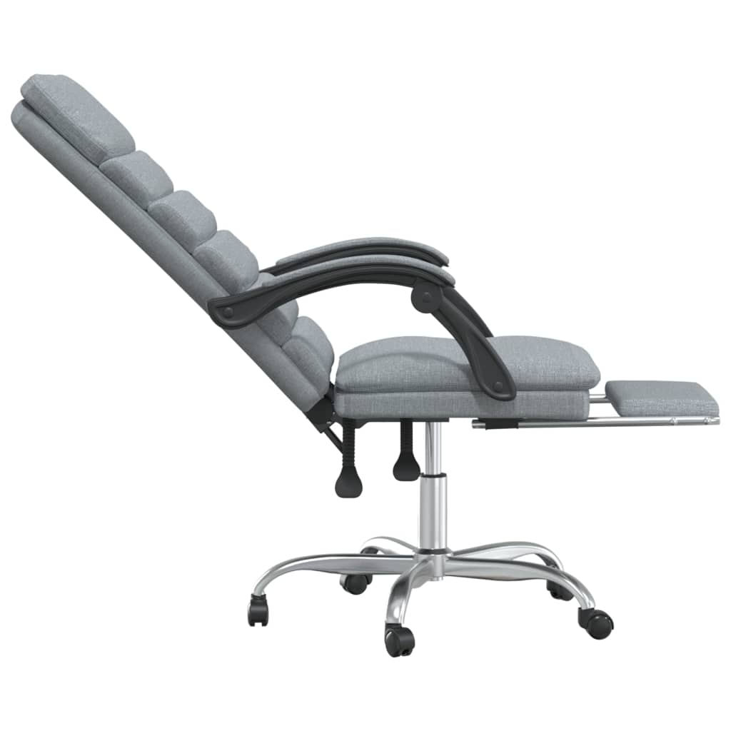 Kantoorstoel massage verstelbaar stof lichtgrijs