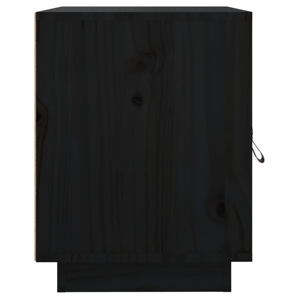 Nachtkastje 40x34x45 cm massief grenenhout zwart Nachtkastjes | Creëer jouw Trendy Thuis | Gratis bezorgd & Retour | Trendy.nl