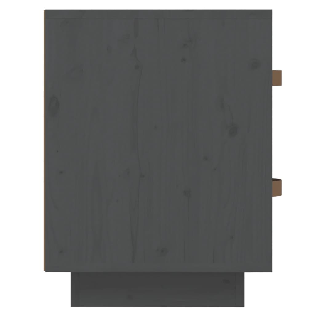 vidaXL  Nachtkastje 40x34x45 cm massief grenenhout grijs Nachtkastjes | Creëer jouw Trendy Thuis | Gratis bezorgd & Retour | Trendy.nl