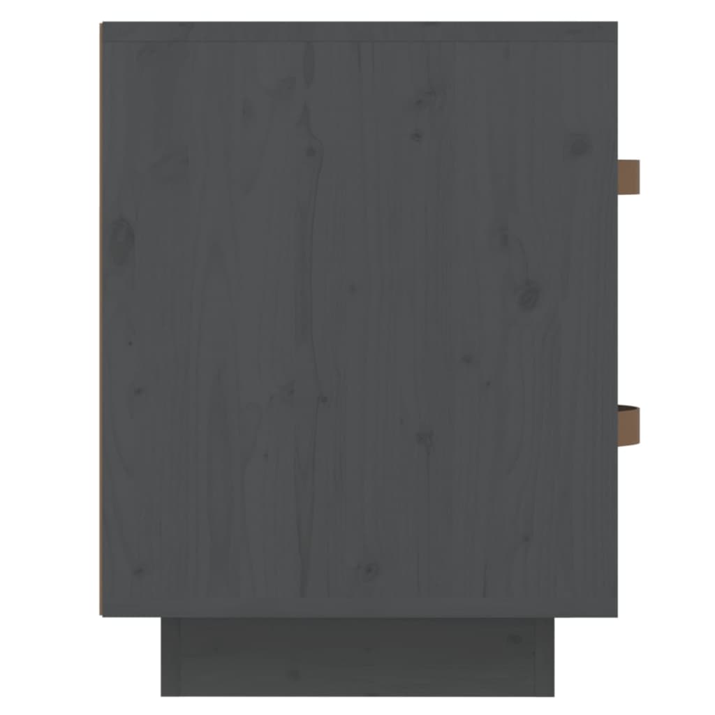 vidaXL  Nachtkastjes 2 st 40x34x45 cm massief grenenhout grijs Nachtkastjes | Creëer jouw Trendy Thuis | Gratis bezorgd & Retour | Trendy.nl