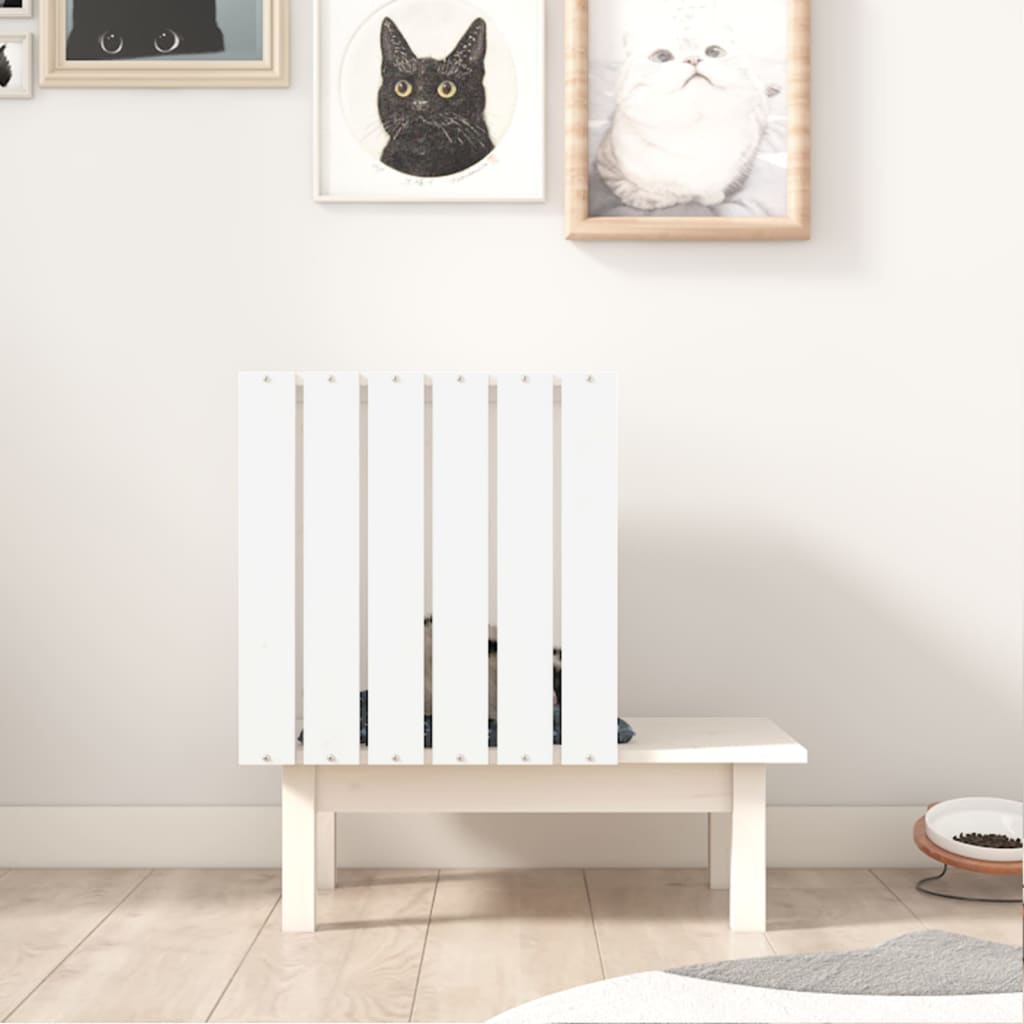 Kattenhuis 60x36x60 cm massief grenenhout wit Kattenmeubels | Creëer jouw Trendy Thuis | Gratis bezorgd & Retour | Trendy.nl