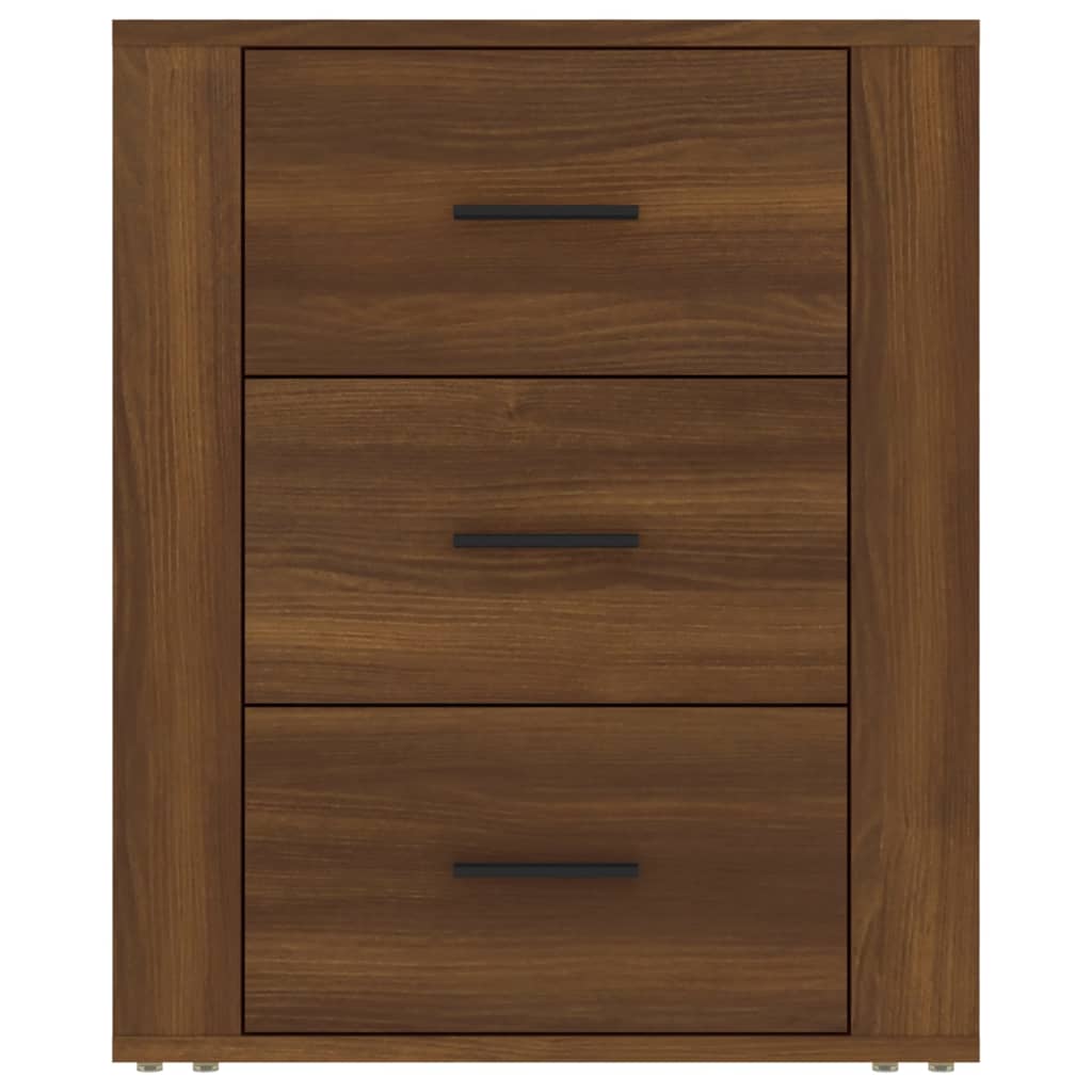 Nachtkastje 50x36x60 cm bewerkt hout bruin eikenkleur Nachtkastjes | Creëer jouw Trendy Thuis | Gratis bezorgd & Retour | Trendy.nl