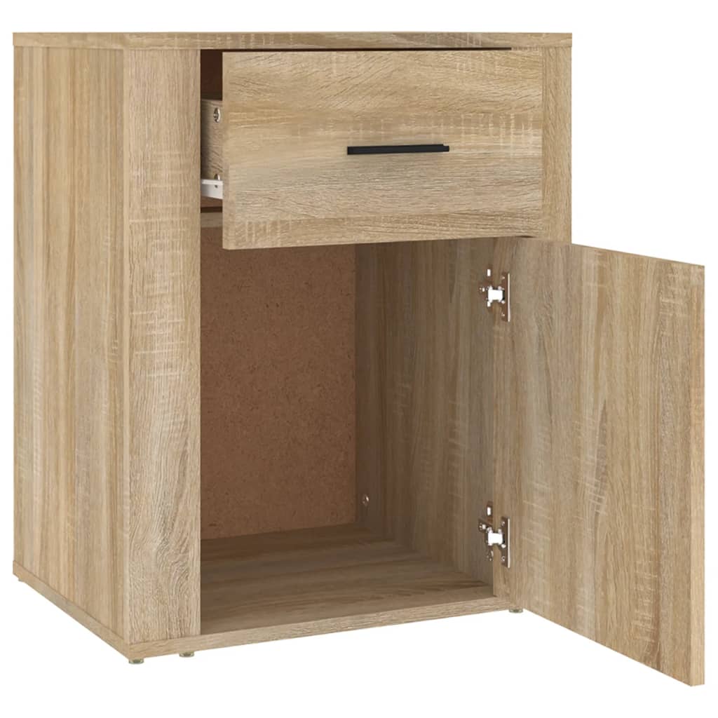 Nachtkastje 50x36x60 cm bewerkt hout sonoma eikenkleurig Nachtkastjes | Creëer jouw Trendy Thuis | Gratis bezorgd & Retour | Trendy.nl