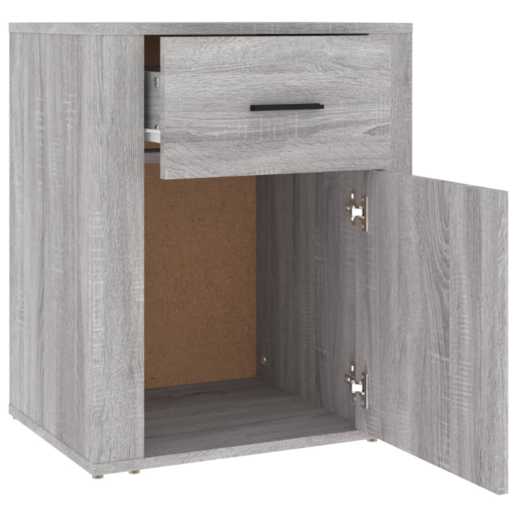 Nachtkastje 50x36x60 cm bewerkt hout grijs sonoma eikenkleurig Nachtkastjes | Creëer jouw Trendy Thuis | Gratis bezorgd & Retour | Trendy.nl